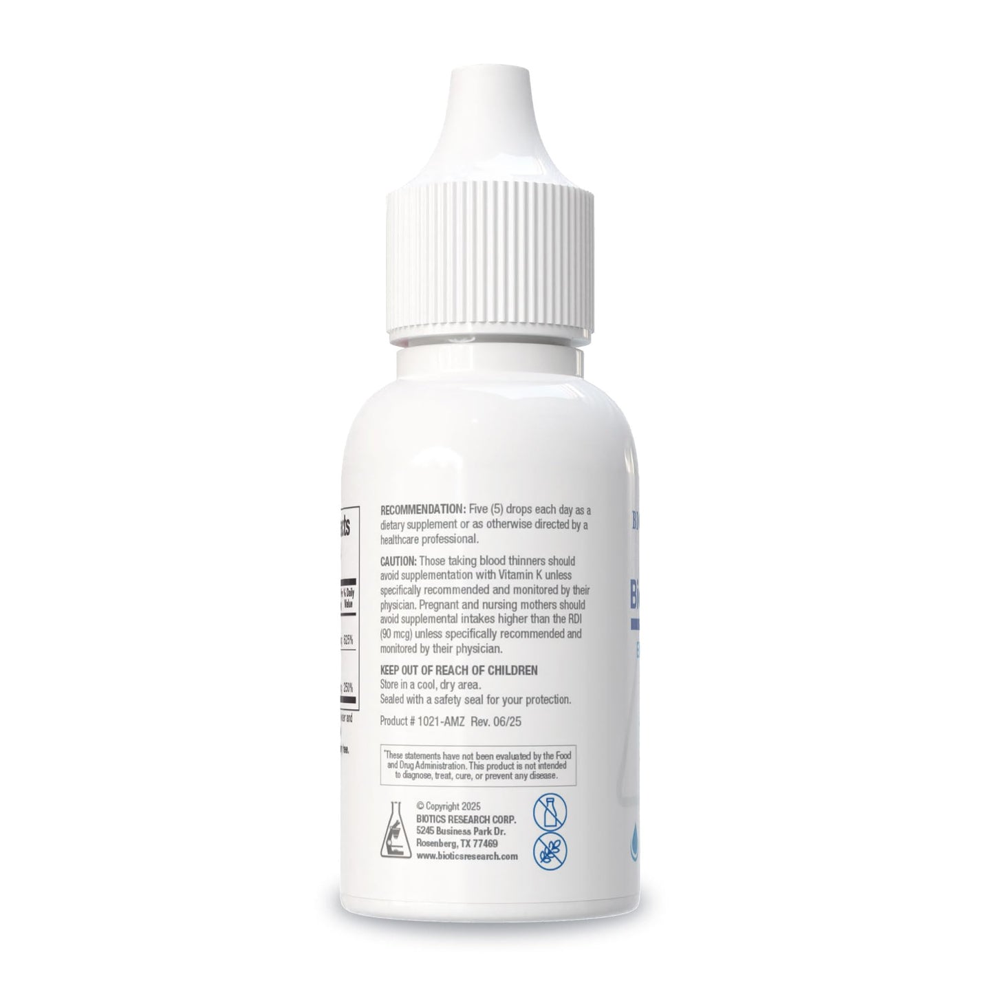 Biotics Research Bio-DK-Mulsion™–Emulsified Liquid Vitamin D and K, D3 Drops 125 mcg & Vitamin K (K1, K2) 300 mcg MK-7–Supports Stronger Bones, Musculoskeletal Strength, Healthy Heart & BMI 1 fl oz