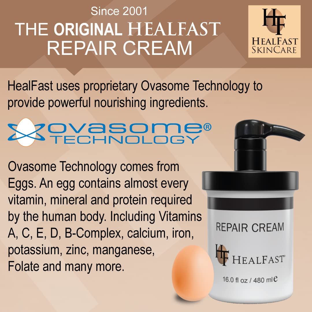 HealFast Sensitive Skin Repair Moisturizing Cream 16 Oz – For Dry, Itch– Fights Rashes, Dryness, Stretch Marks, Sunburn and Bed Sores – Herbal and Food Based Ingredients