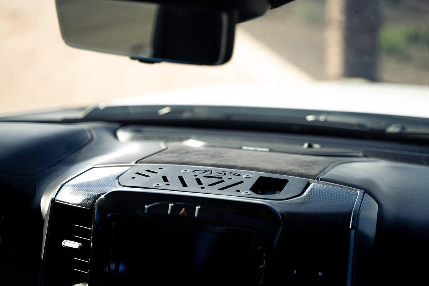 Addictive Desert Designs Digital Device Dash Mount for The 2019-2024 Ram 1500 & TRX | Compatible with RAM & Bulletpoint Device Mounts | Retains OEM 12V USB Charging Port | Made in The USA