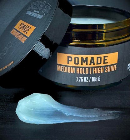 Razor MD Natural Water Based Hair Pomade for Men With High Shine and Slickback Finish, Medium Strong Hold Best Hair Products for Mens with Curly, Long, Wavy and Thin Hair, Made in the USA, 2 oz