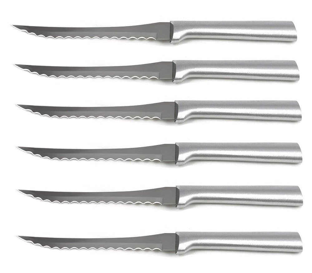 RADA Cutlery Tomato Slicing Knife – Stainless Steel Blade With Aluminum Handle Made in USA, 8-7/8 Inches, 6 Pack