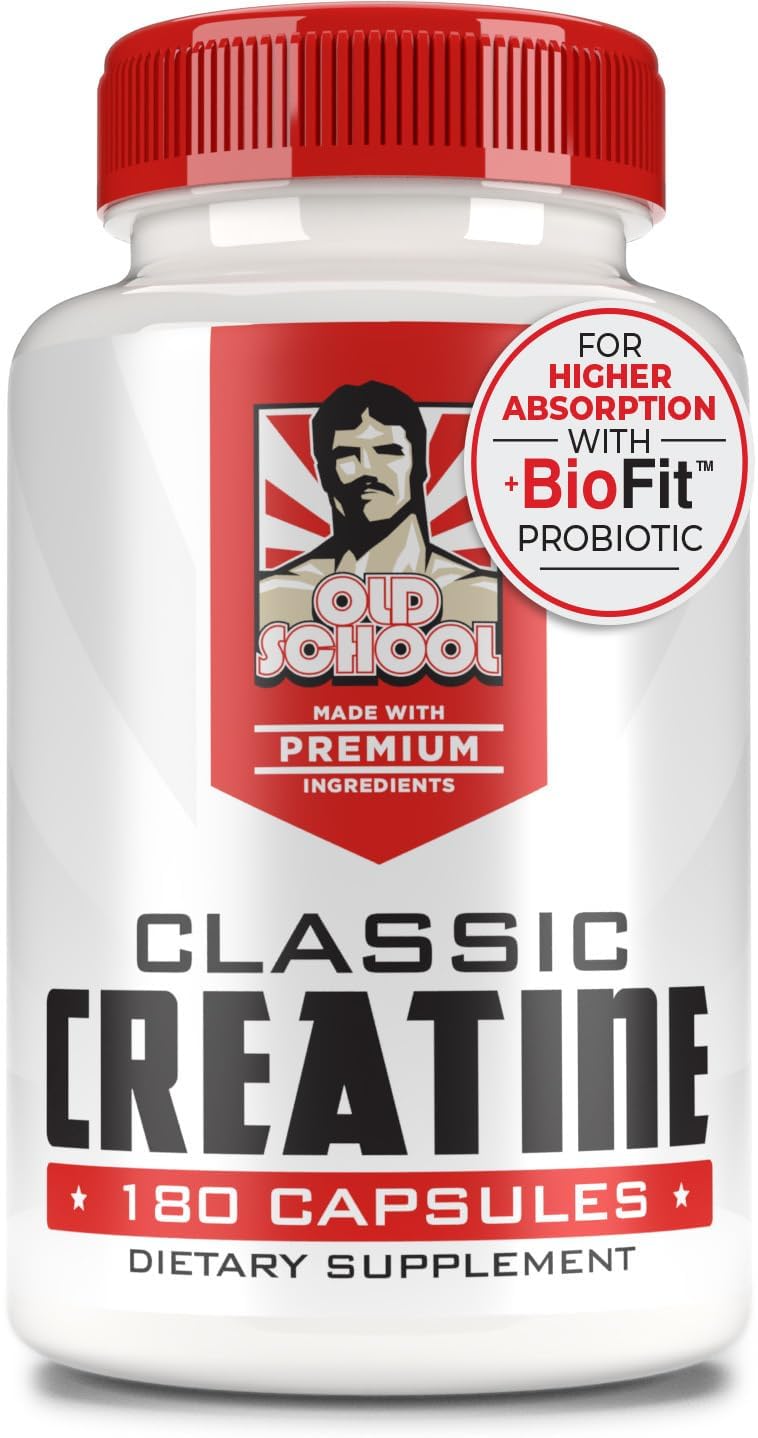 Creatine Monohydrate Capsules - 5000mg + BioFit™ (Max Strength) Supports Muscle Growth & Recovery, Performance, Cognitive Health - Creatine Pills for Men & Women - Made in USA + 180 V Capsules