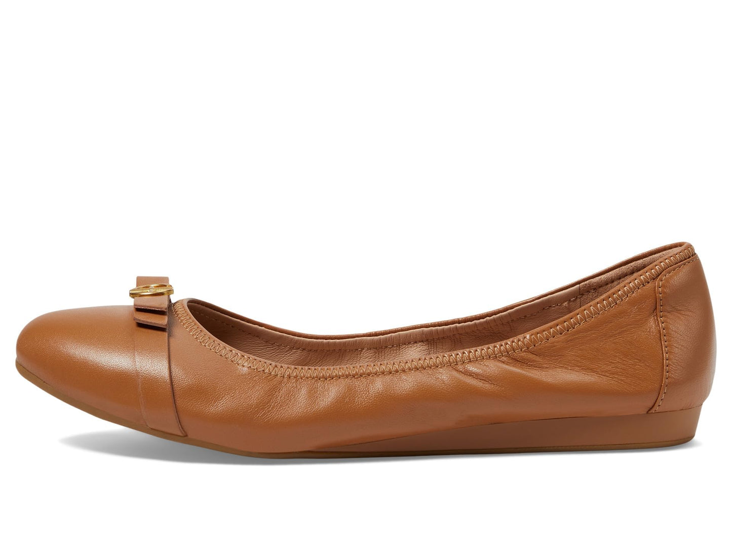 Cole Haan Women's Tova Bow Ballet Flat, Pecan Leather, 9