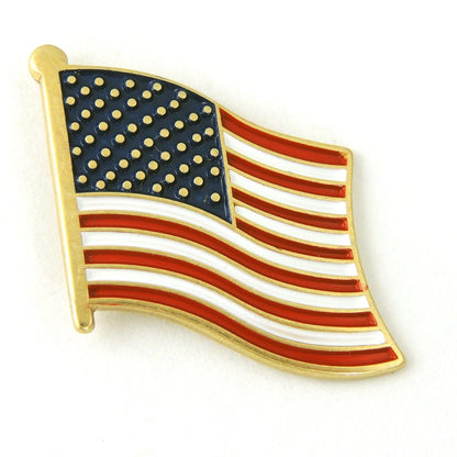 Made in USA American Flag Lapel Pin by StockPins- Jewelry quality perfect for the lapel of your suit as worn by the President and Congress with hand-applied red, white and blue enamel
