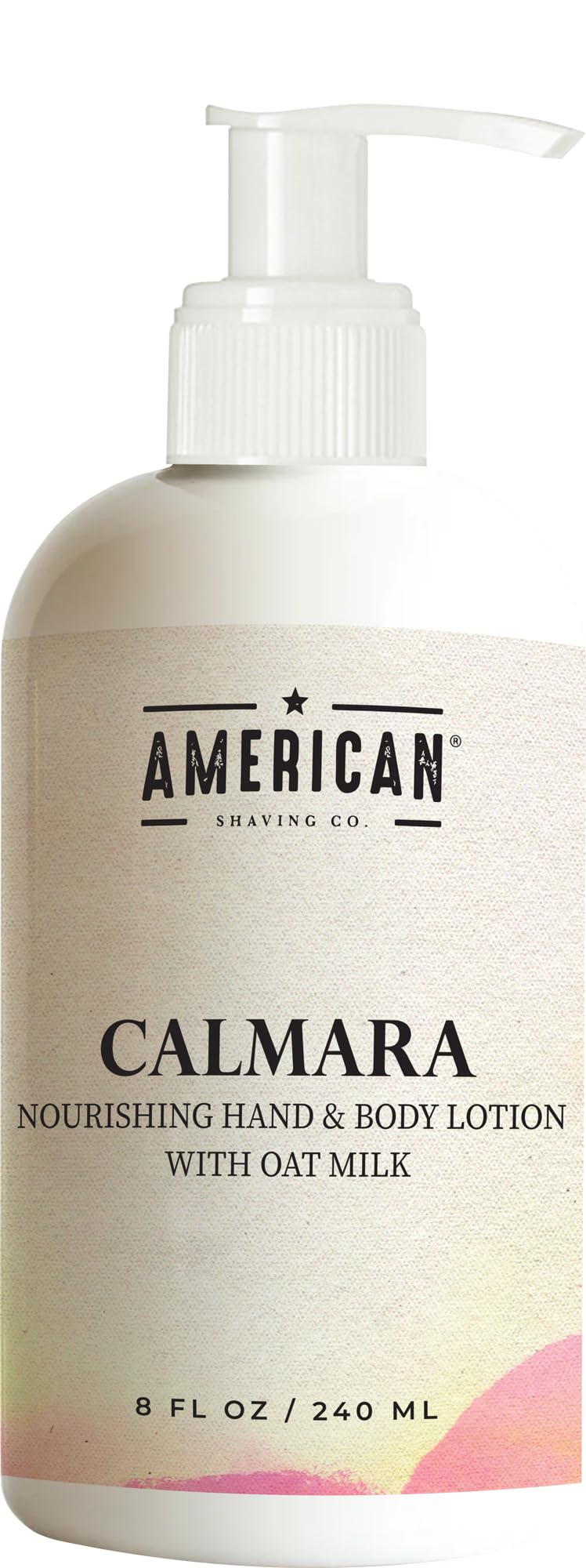 American Shaving Co. Calmara Nourishing Hand & Body Lotion With Oat Milk, 8 Oz, Made in USA, Gentle Formula, Quality Potent Ingredients, Non-GMO, GMP Certified, Cruelty-Free Products