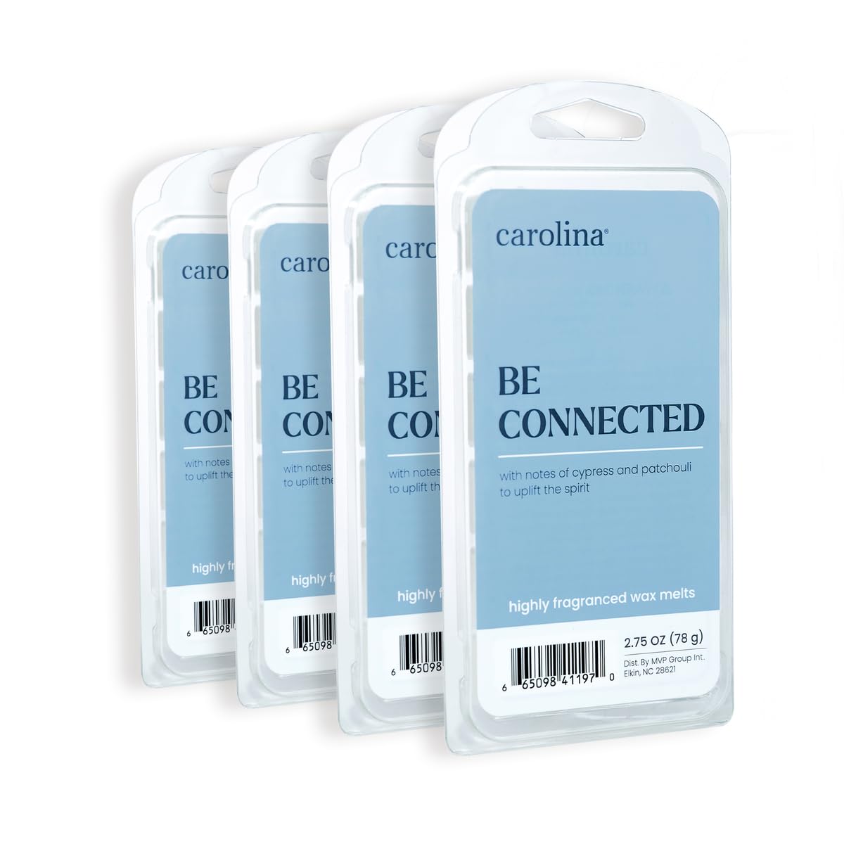 Carolina Be Connected Scented Wellness Wax Melts, Wax Melt Warmer Cubes, Long Lasting Scented Wax Warmer Cubes, 4 Pack, 6 Cubes Each - Made in The USA