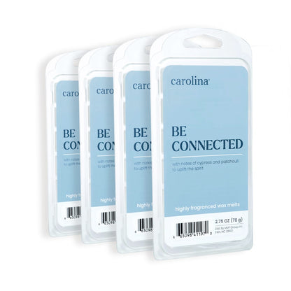 Carolina Be Connected Scented Wellness Wax Melts, Wax Melt Warmer Cubes, Long Lasting Scented Wax Warmer Cubes, 4 Pack, 6 Cubes Each - Made in The USA