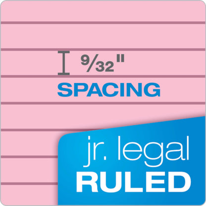 TOPS 5 x 8 Legal Pads, 6 Pack, Prism Brand, 2 Pink/2 Blue/2 Purple, Narrow Ruled, 50 Sheets Per Writing Pad, Made in USA (63016)