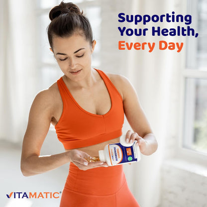 Vitamatic Berberine Supplement 500mg - 60 Vegetable Capsules - Made in The USA - Gluten Free - Non-GMO (1 Bottle)