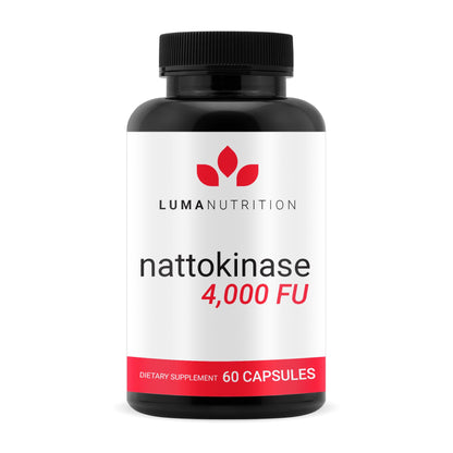 Luma Nutrition Nattokinase Supplement - Japanese Natto 4000 FU Per Serving, Premium Heart Health Support - Vegan & Gluten Free - 60 Capsules - Made in USA