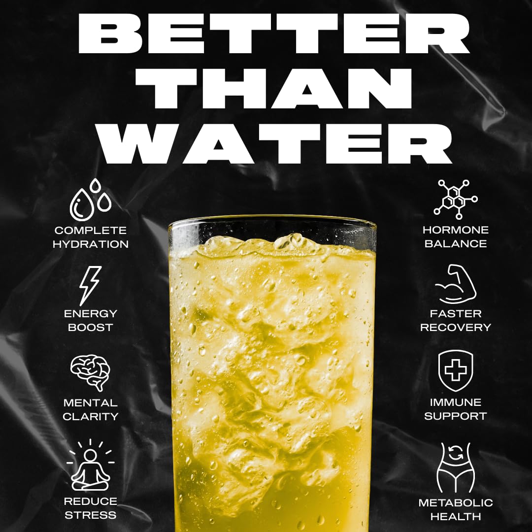 Hyburst Electrolyte & Vitamin Supplement Powder, Drink Mix with B12, L-Theanine, D3, K2, Zinc, Magnesium, Potassium, Supports Calm Focus & Energy, Passion Fruit, 15 Pack