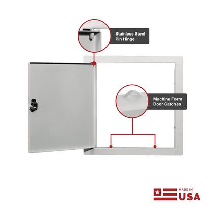 Linhdor Elite 1000 Interior Metal Access Doors for Walls and Ceilings USA Made W/Keyed Cylinder Lock 2 Keys Provided