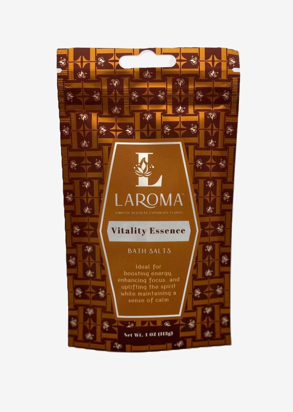 Laroma Bath Salts, Hand-Crafted in The USA, 5 Bags (4 oz Each), Variety Pack, 5 Artisanal Blends