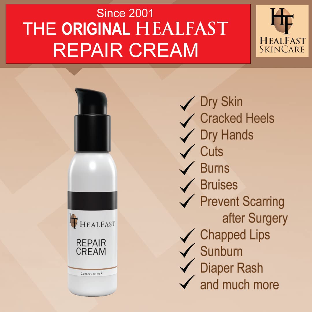 HealFast Sensitive Skin Repair Moisturizing Cream 2 Oz – For Dry, Itch– Fights Rashes, Dryness, Stretch Marks, Sunburn and Bed Sores – Herbal and Food Based Ingredients