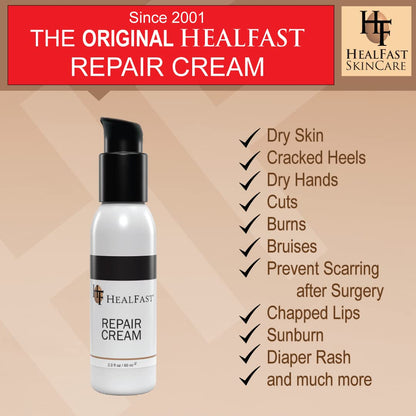 HealFast Sensitive Skin Repair Moisturizing Cream 2 Oz – For Dry, Itch– Fights Rashes, Dryness, Stretch Marks, Sunburn and Bed Sores – Herbal and Food Based Ingredients