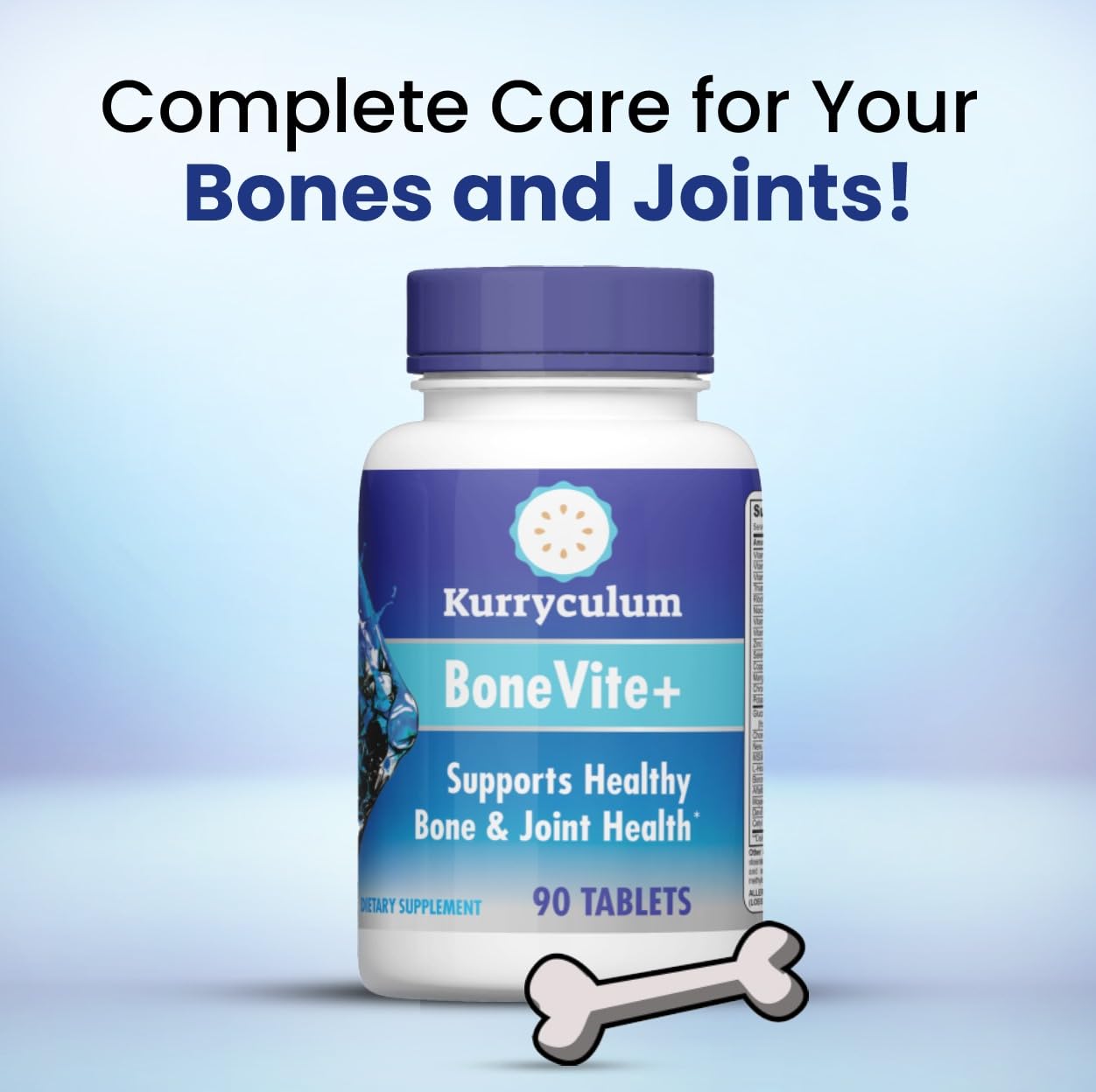Kurryculum BoneVite+, Bone and Joint Health Supplement, 90 Tablets