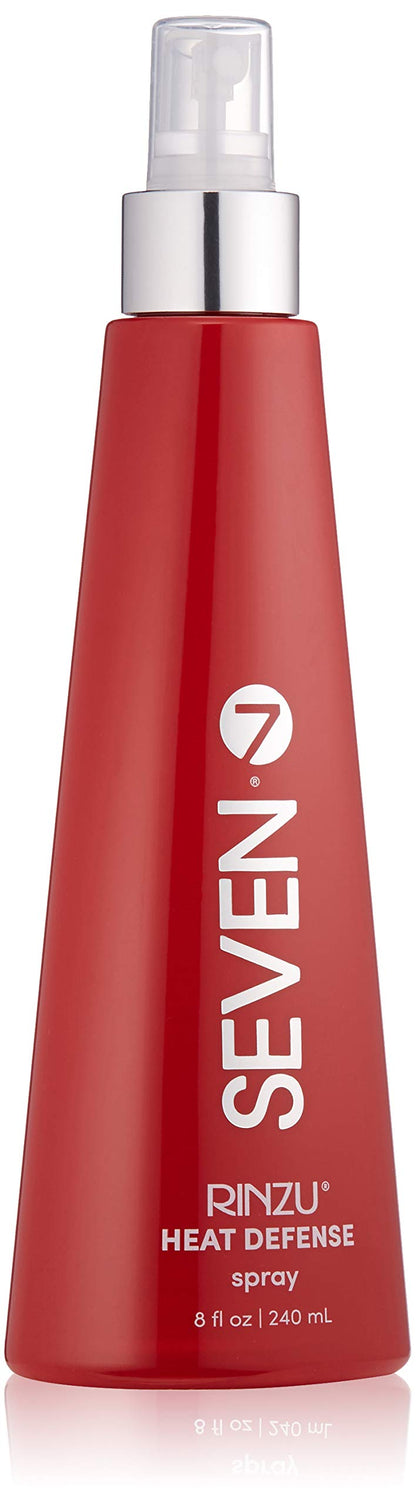 SEVEN Haircare RINZU Heat Defense Hair Spray, Heat Protection Spray for Hair with Castor Oil, Pro Vitamin B5, Shields Up to 450°F, Reduces Frizz, Adds Shine & Enhances Volume, Made in USA, 8 oz