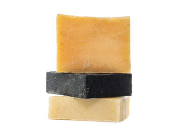 ILS Soap co - Self Love (Unscented Shea/Activated Charcoal/Tea Tree and Mint) All Natural Bar Soap for All Skin Types - Plant Based, Cold Process and Handmade in the USA (3 Pack)