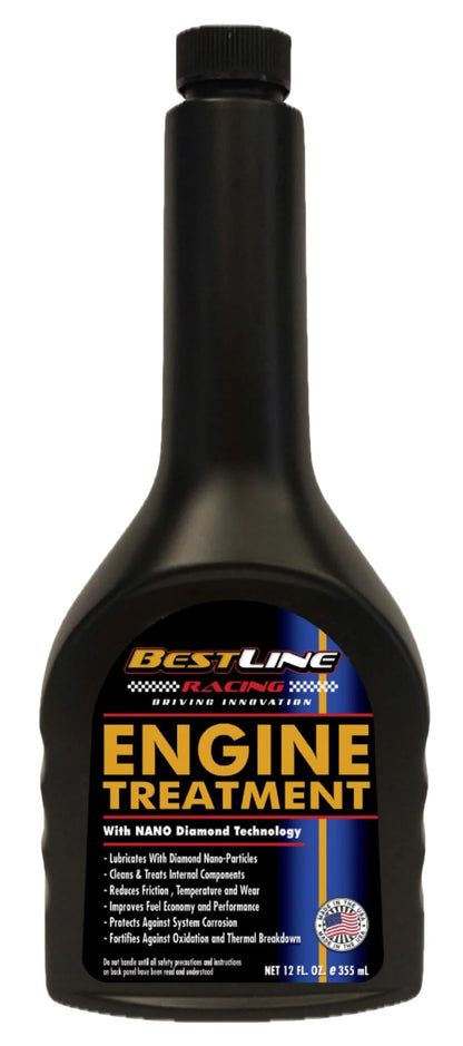 BestLine Racing - Engine Oil Additive for all Gas & Diesel Engines - Reduces Wear, Noise, Vibration - Boosts Fuel Economy & Horsepower - Made in the USA, Treats 5-quarts of oil.