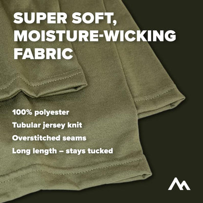 Pinnacle Mercantile Moisture-Wicking Crew Neck T-Shirt Made in USA Tan 499 100% Polyester Undershirt Multipack for Military, Airsoft, Tactical, Survival Exact US Military Specs