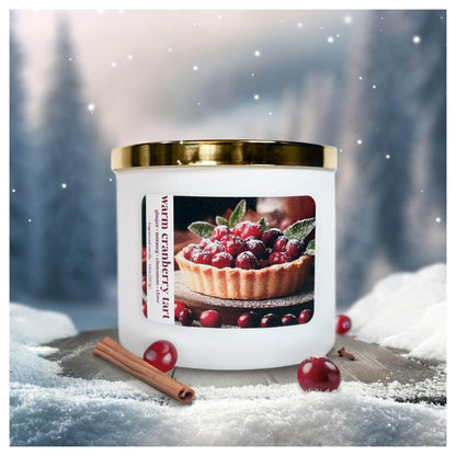 Colonial Candle Holiday Scented Candle, Warm Cranberry Tart, 14 oz - Made in The USA