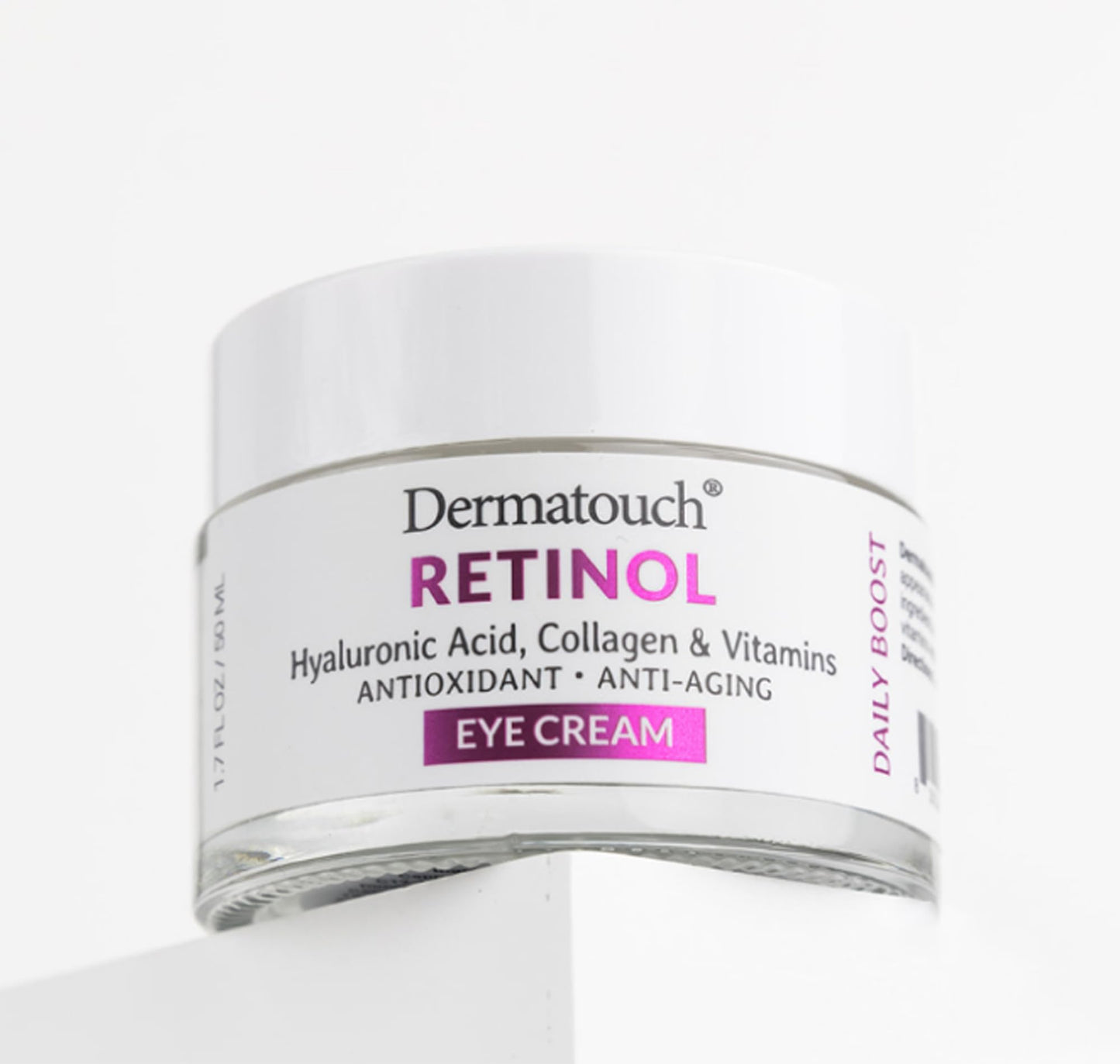 DERMATOUCH Retinol Eye Cream, 1.75 oz - Hyaluronic Acid, Peptides & Vitamins - Made in America