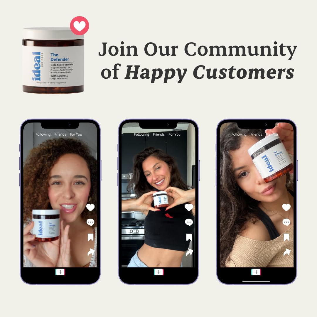 L-Lysine Cold Sore Treatment For Lips With Immune Support - L Lysine 1000mg Capsules, Chaga, Bee Propolis, Vitamin C, Zinc & Licorice Root Extract - Non-GMO, Vegetarian, 60 Capsules for Men and Women