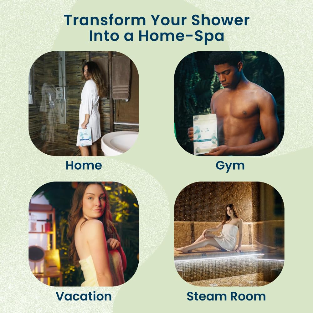 Body Restore Shower Steamers Aromatherapy 15 Pack - Birthday Gifts for Women, Men, Travel Essentials, Stress Relief, Relaxation, Self Care, Bath Bombs - Tea Tree