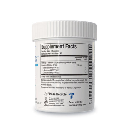 Biotics Research BioDoph-3 GI Targeted Intensive GI Probiotic Capsules, Clinically Validated Multi-Species Formula, Gut Health, Immune Support, Dairy Free 30 Capsules