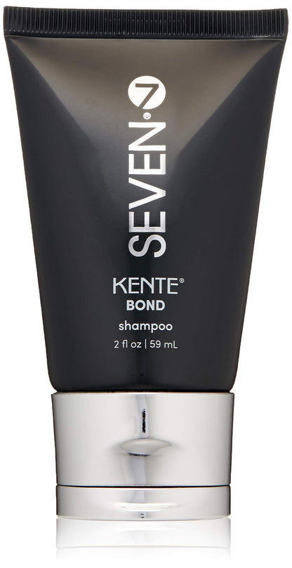 SEVEN Haircare KENTE BOND Shampoo for Split Ends + Damaged Hair, Sulfate Free, Cruelty Free with Green Tea, Guar & Pro Vitamin B5 for Men & Women, Made in USA, 2 oz.