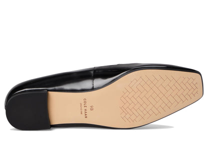 Cole Haan Women's Brigid Tstrap Ballet Flat, Black Leather, 7