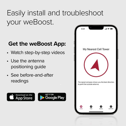 weBoost Drive Reach - Vehicle Cell Phone Signal Booster | 5G & 4G LTE | Magnetic Roof Antenna | Boosts All U.S. Carriers - Verizon, AT&T, T-Mobile | Made in the U.S. | FCC Approved (model 470154)
