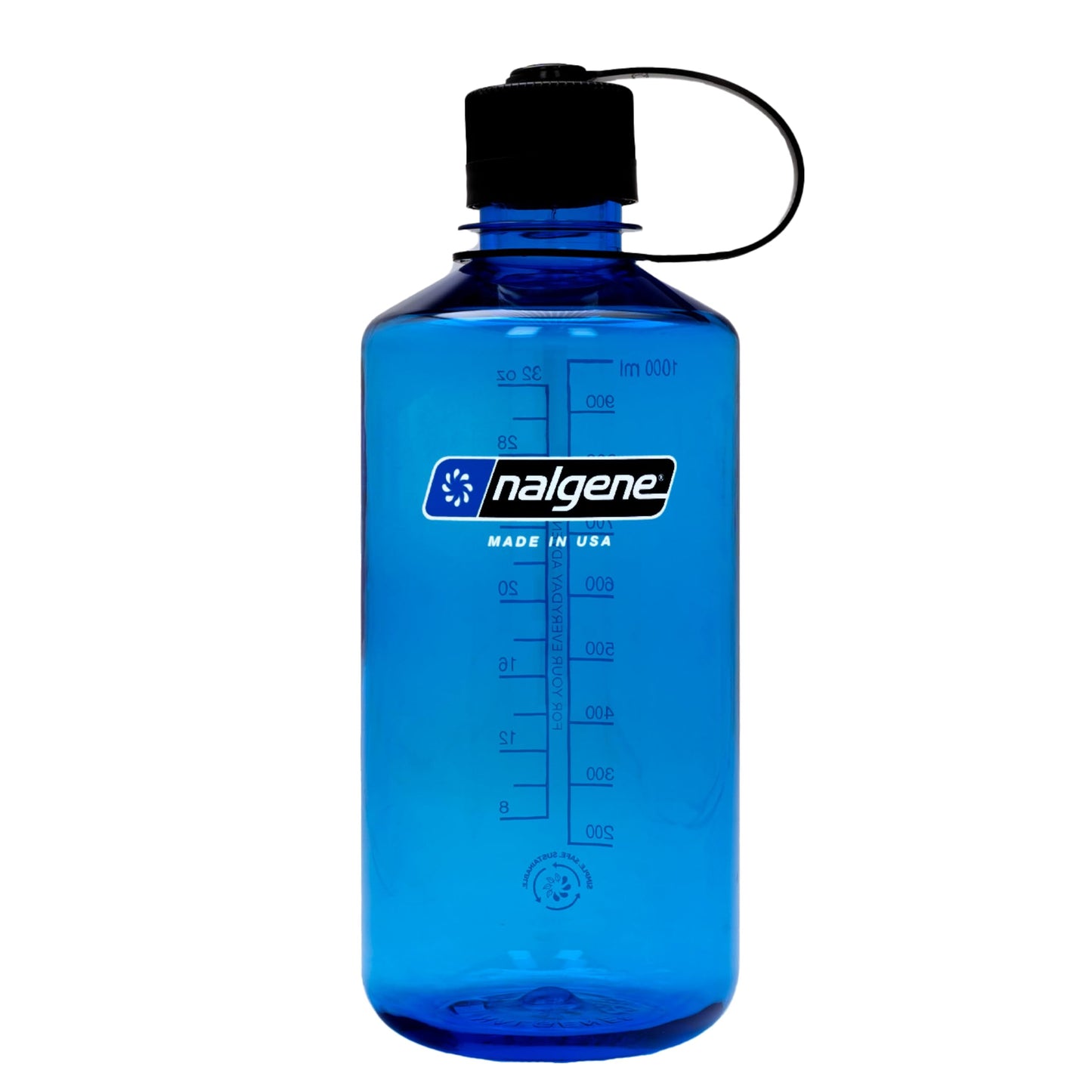 Nalgene Leak Proof Tritan BPA-Free Water Bottle - 32 oz Narrow Mouth - Made in the USA for Outdoor Use & Daily Hydration (Slate Blue)