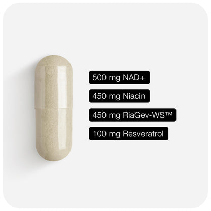 Toniiq NAD+ Supplement 1500mg - Ultra High Strength NAD Supplement with Clinically Studied Ingredients with Patented RiaGev-WS™, Resveratrol, and Niacin - 60 Capsules