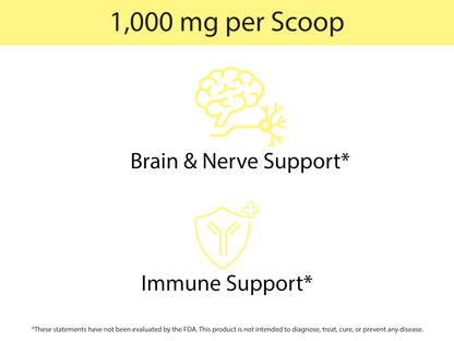KOYAH - Organic USA Lion's Mane Mushroom Powder - 80 Servings - 100% Fruiting Body, Freeze-Dried, 3rd Party Tested for Beta-Glucans, Non-GMO, Vegan. Brain & Nerve Support. Immune Support.