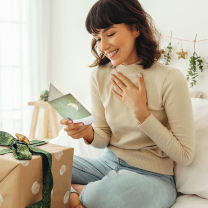 Tree-Free Greetings - Season's Greeting Card - Artful Designs - 12 Cards + White Envelopes - Made in USA - 100% Recycled Paper - 4 x 6 - Holy Night (FS93463)
