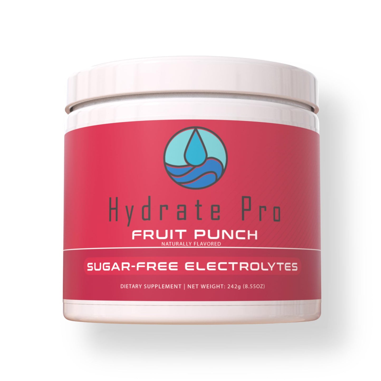 Hydrate Pro Clinical-Grade Electrolyte Powder | 1000mg High-Sodium Formula | POTS & Dysautonomia Support | Sugar-Free | 45 Servings (Fruit Punch)