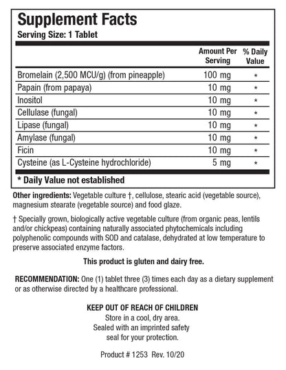Biotics Research Bromelain Plus CLA Supplies Bromelain and Papain, Provides Supplemental Enzyme Support, Supports Muscular Comfort 100 Tablets