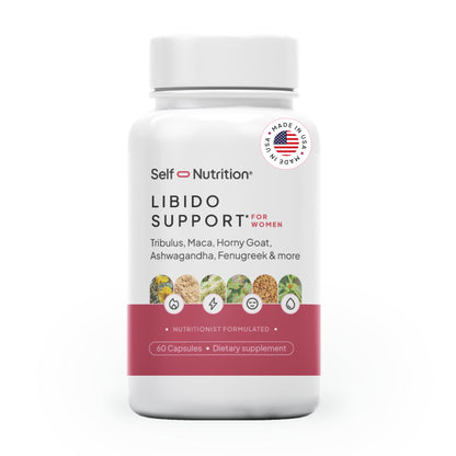 SELF NUTRITION Libido Support for Women, Sensitivity & Desire, Libido Booster for Women with Horny Goat Weed, maca, tribulus, ashwagandha & More - Vegan, USA, Keto, Third-Party Testing - 60 Capsules.