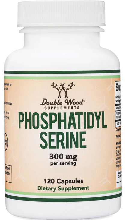 PhosphatidylSerine Supplement 300mg Per Serving, 120 Capsules (Phosphatidyl Serine Complex) by Double Wood