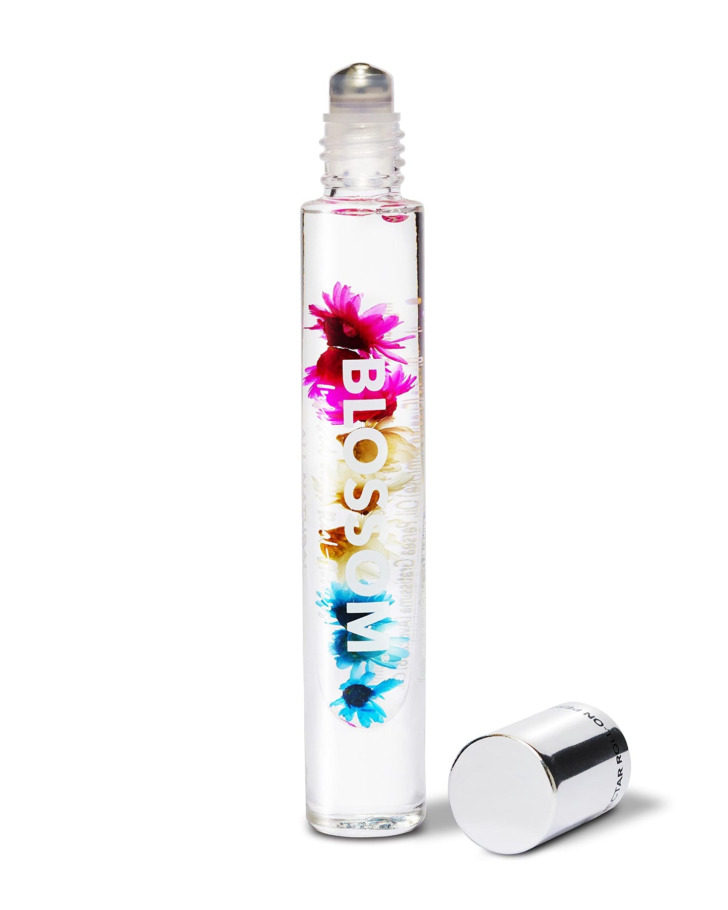 Blossom Roll on Perfume for Women Alcohol Free Rollerball Perfume Oil, Essential Oils, Infused with Real Flowers, Made in USA, 0.20oz (Coconut, Lily of the Valley, Chamomile, Vanilla), Coconut Nectar
