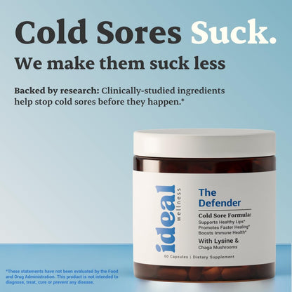 L-Lysine Cold Sore Treatment For Lips With Immune Support - L Lysine 1000mg Capsules, Chaga, Bee Propolis, Vitamin C, Zinc & Licorice Root Extract - Non-GMO, Vegetarian, 60 Capsules for Men and Women