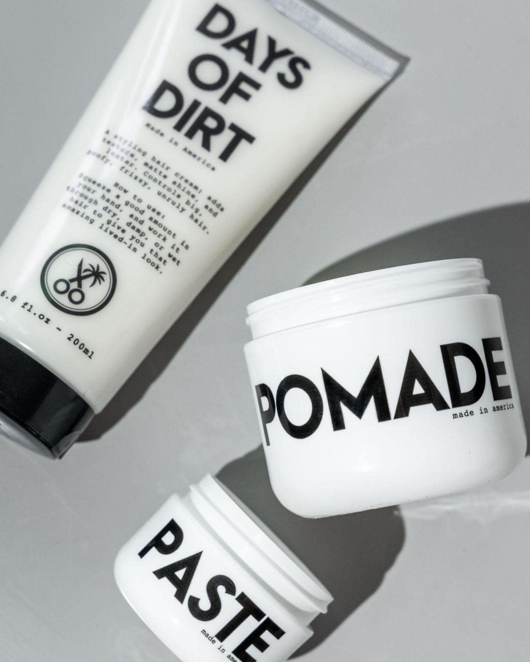 California Born Days of Dirt, Hair Styling Cream for Men - Hair Grooming Cream for Dry, Fluffy, Frizzy, Clean Lived-in Look - Styling Cream for No-Hold, Texture & Shine - Made in USA, 6.8fl oz