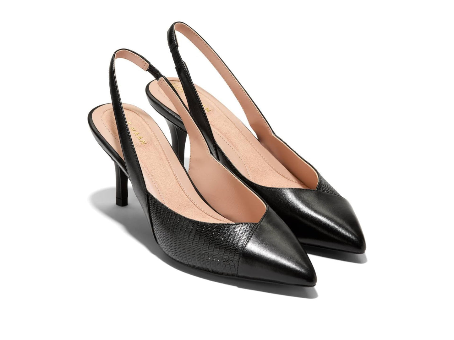 Cole Haan Women's Go-to Slingback 65MM Pump, Black Lizard, 9