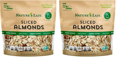 Nature's Eats, Sliced Almonds, 24 Oz (Pack of 2)