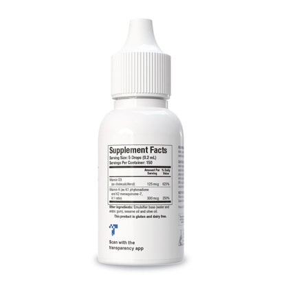 Biotics Research Bio-DK-Mulsion™–Emulsified Liquid Vitamin D and K, D3 Drops 125 mcg & Vitamin K (K1, K2) 300 mcg MK-7–Supports Stronger Bones, Musculoskeletal Strength, Healthy Heart & BMI 1 fl oz