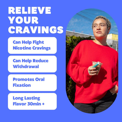 PurePix Quit-NIC Infused Flavored Toothpicks to Help Quit Smoking - Nicotine Free - Non-GMO, Vegan. (Cool Menthol Kosher 3 Pack)