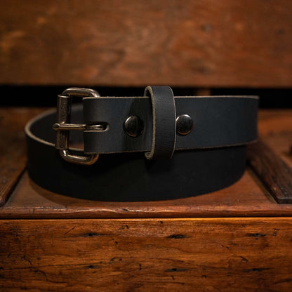 Men's Genuine Buffalo Leather Belt, 1 1/2" width, Handmade in the USA, By Amish