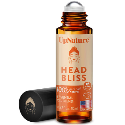 UpNature Head Bliss Essential Oil Roll On – Soothing Migraine and Head Tension Comfort with Instant Cooling Effect – Nurse Accessories Gifts