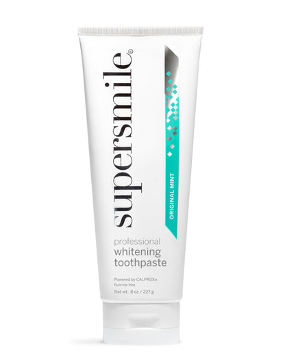 Supersmile Original Mint Fluoride-Free – Whitening Toothpaste for Visibly Brighter Teeth – Whitens Up to 6 Shades, 8 oz